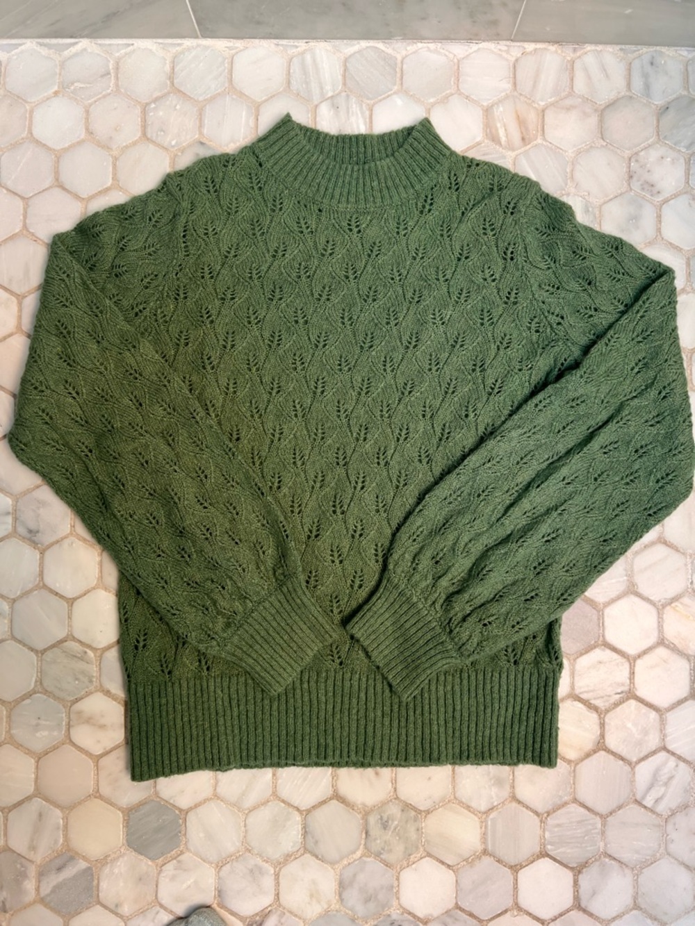 Green Knit Crewneck Sweater - L